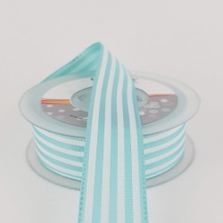 Mint Yeşili Çizgili Tafta Kurdele-TAF-1026