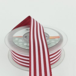 Bordo Çizgili Tafta Kurdele-TAF-1027