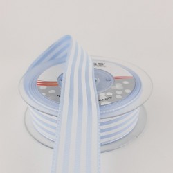 Açık Mavi Çizgili Tafta Kurdele-TAF-1031