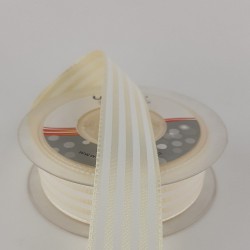 Bej Çizgili Tafta Kurdele-TAF-1035