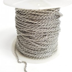 Gümüş Burgulu Tesbih Zinciri (1 mt )-TAP-1030