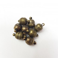 Antik Yeşil Yuvarlak Mıknatıslı Klips 2 Cm 1 adet-TAP-1054