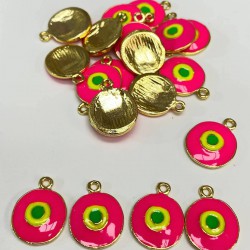 Fuşya Mineli Göz Model Kolye Ucu-TAP-1098 Fuşya Mineli Göz Model Kolye Ucu-TAP-1098