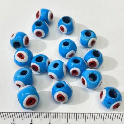 Dana Gözü Desenli Cam Nazar Boncuğu Mavi 1 Adet-TAP-1185 Dana Gözü Desenli Cam Nazar Boncuğu Mavi 1 Adet-TAP-1185