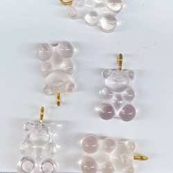 Şeffaf Jelibon Ayıcık Plastik Kolye Ve Küpe Ucu 1 Adet-TAP-1205 Şeffaf Jelibon Ayıcık Plastik Kolye Ve Küpe Ucu 1 Adet-TAP-1205