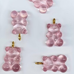 Jelibon Ayıcık Plastik Kolye Ve Küpe Ucu Pembe 1 Adet-TAP-1218 Jelibon Ayıcık Plastik Kolye Ve Küpe Ucu Pembe 1 Adet-TAP-1218