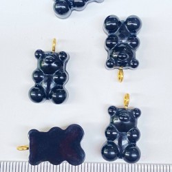 Jelibon Ayıcık Plastik Kolye Ve Küpe Ucu Siyah 1 Adet-TAP-1220 Jelibon Ayıcık Plastik Kolye Ve Küpe Ucu Siyah 1 Adet-TAP-1220