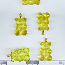 Jelibon Ayıcık Plastik Kolye Ve Küpe Ucu Açık Yeşil 1 Adet-TAP-1227 Jelibon Ayıcık Plastik Kolye Ve Küpe Ucu Açık Yeşil 1 Adet-TAP-1227
