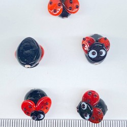 Uğur Böceği Cam Boncuk Kolye Ucu Kırmızı 1 Adet-TAP-1234 Uğur Böceği Cam Boncuk Kolye Ucu Kırmızı 1 Adet-TAP-1234