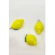 Limon Desenli Cam Boncuk Kolye Ucu Sarı 1 Adet-TAP-1250