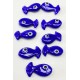 Cam Boncuk Balık Desenli Bileklik Ucu Koyu Mavi 1 Adet-TAP-1264