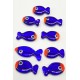 Cam Boncuk Balık Desenli Bileklik Ucu Mavi 1 Adet-TAP-1266