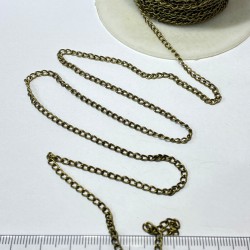 Antik Yeşil Yassı Metal Kolye Zinciri-TAP-1361