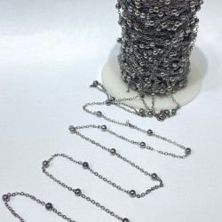 Antrasit Füme Metal Toplu Kolye Zinciri-TAP-1363