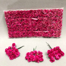 Fuşya Kağıt Gül Çiçek 1 paket 144 lü-TC-1008