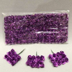 Mor Kağıt Gül Çiçek 1 paket 144 lü-TC-1009