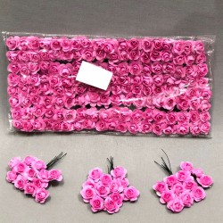 Mor Kağıt Gül Çiçek 1 paket 144 lü-TC-1010