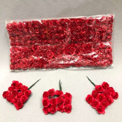 Kırmızı Kağıt Gül Çiçek 1 paket 144 lü-TC-1011