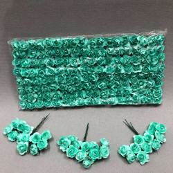 Su yeşili Kağıt Gül Çiçek 1 paket 144 lü-TC-1014