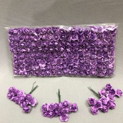 Lila Kağıt Gül Çiçek 1 paket 144 lü-TC-1015