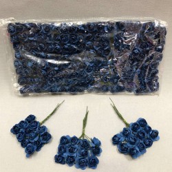 Lacivert Kağıt Gül Çiçek 1 paket 144 lü-TC-1016