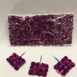 Mürdüm Kağıt Gül Çiçek 1 paket 144 lü-TC-1021