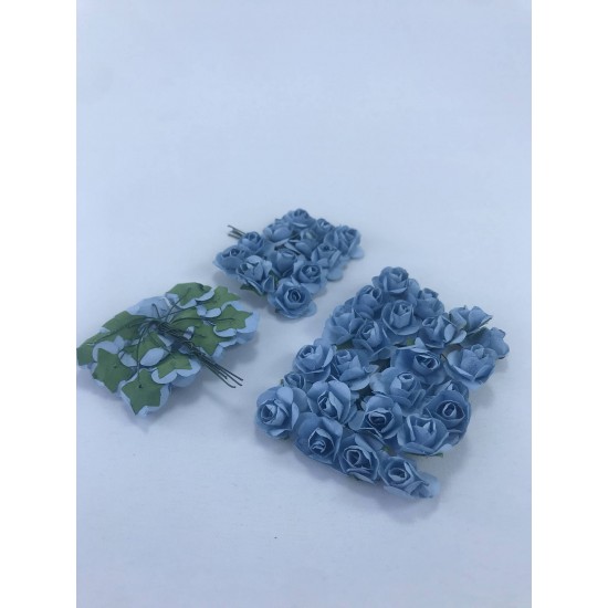 Bebe Mavi Rengi Kağıt Çiçek-TC-1028
