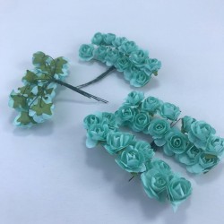 Su Yeşili Rengi Kağıt Çiçek-TC-1030