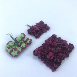 Bordo Renk Kağıt Çiçek-TC-1032
