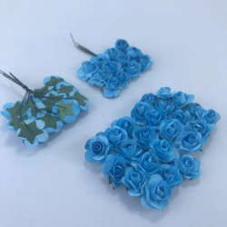 Turkuaz Rengi Kağıt Çiçek-TC-1036