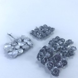 Gümüş Rengi Kağıt Çiçek-TC-1039