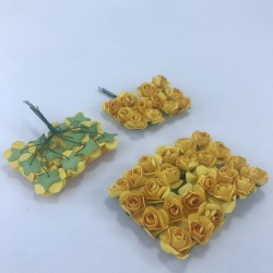 Koyu Sarı Kağıt Çiçek-TC-1041