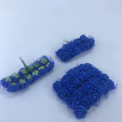 Saks Mavi Renk Lateks Çiçek-TC-1048