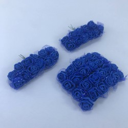 Saks Mavi Renk Lateks Çiçek-TC-1048