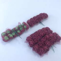 Bordo Renk Lateks Çiçek-TC-1055