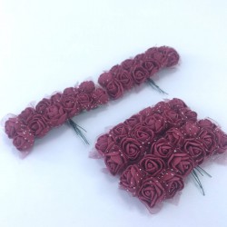 Bordo Renk Lateks Çiçek-TC-1055