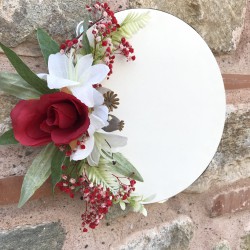 Kırmızı Güllü Gelin Tefi-TEF-1000