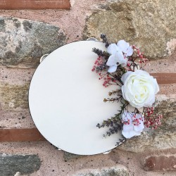 Beyaz Gül Ve Cipsolu Gelin Tefi-TEF-1005