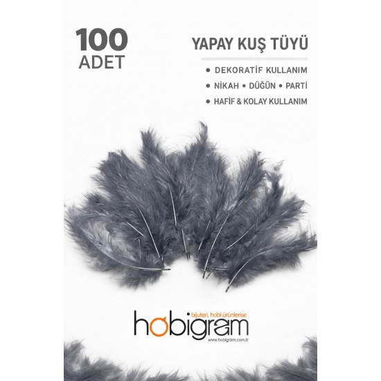 Premium Yapay Kuş T&uuml;y&uuml; 100 Adet G&uuml;m&uuml;ş Ekonomik Paket Nikah D&uuml;ğ&uuml;n Parti S&uuml;sleme-TEKTUY-1013