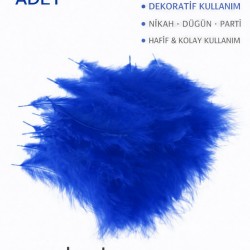 Premium Yapay Kuş T&uuml;y&uuml; 100 Adet Lacivert Ekonomik Paket Nikah D&uuml;ğ&uuml;n Parti-TEKTUY-1016