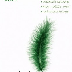 Premium Yapay Kuş T&uuml;y&uuml; 100 Adet Koyu Yeşil Ekonomik Paket Nikah D&uuml;ğ&uuml;n Parti-TEKTUY-1022