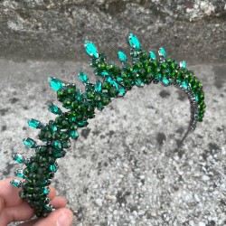 Thalia Model Yeşil Taç – Gelin Kına Düğün Abiye İçin Taşlı Gösterişli Saç Tacı-THALIA-7 Thalia Model Yeşil Taç – Gelin Kına Düğün Abiye İçin Taşlı Gösterişli Saç Tacı-THALIA-7