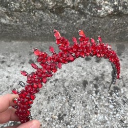 Thalia Model Kırmızı Taç – Gelin Kına Düğün Abiye İçin Taşlı Gösterişli Saç Tacı-THALIA-9 Thalia Model Kırmızı Taç – Gelin Kına Düğün Abiye İçin Taşlı Gösterişli Saç Tacı-THALIA-9