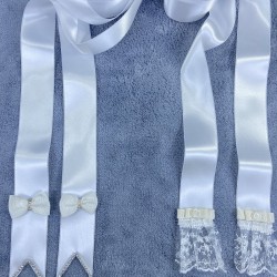 Gelin Damat Takı Merasimi İçin Dantelli İncili Takı Kurdelesi Takı Kemeri-TKUR-1000 Gelin Damat Takı Merasimi İçin Dantelli İncili Takı Kurdelesi Takı Kemeri-TKUR-1000