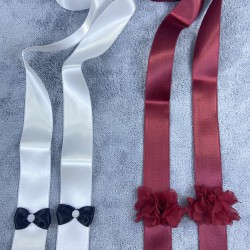 Bordo Beyaz Gelin Damat Takı Kurdelesi Takı Merasimi Papyonlu Güllü Takı Kemeri-TKUR-1004 Bordo Beyaz Gelin Damat Takı Kurdelesi Takı Merasimi Papyonlu Güllü Takı Kemeri-TKUR-1004