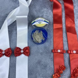 Kırmızı Beyaz Çiçek Süslü Takı Merasimi Kurdelesi Takı Kemeri Ve İğne Seti-TKUR-1007 Kırmızı Beyaz Çiçek Süslü Takı Merasimi Kurdelesi Takı Kemeri Ve İğne Seti-TKUR-1007