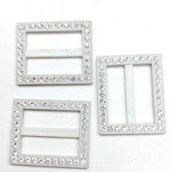 Beyaz Dikdörtgen Plastik Taşlı Kemer Tokası-TOK-1000 Beyaz Dikdörtgen Plastik Taşlı Kemer Tokası-TOK-1000