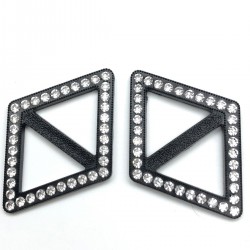 Siyah Üçgen Plastik Taşlı Kemer Tokası-TOK-1002 Siyah Üçgen Plastik Taşlı Kemer Tokası-TOK-1002