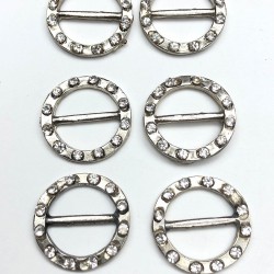 Gümüş Rengi Yuvarlak Taşlı Kemer Tokası-TOK-1005 Gümüş Rengi Yuvarlak Taşlı Kemer Tokası-TOK-1005