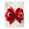 Kırmızı Ay Yıldız Çift Fiyonklu Kurdele Toka 1 Adet-TOKA-1006